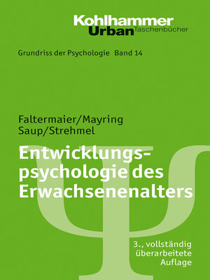 cover image of Entwicklungspsychologie des Erwachsenenalters